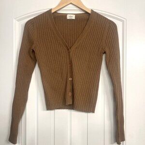 Wilfred ribbed fitted cardigan